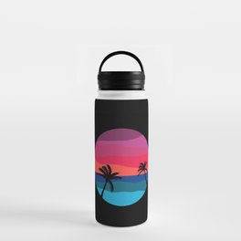 sunset beach Water Bottle