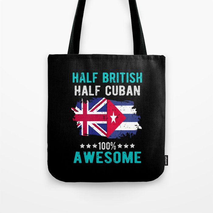 Half British Half Cuban Tote Bag