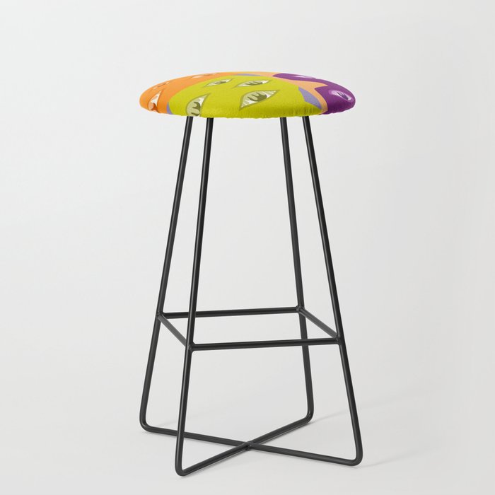 The crying eyes patchwork 3 Bar Stool
