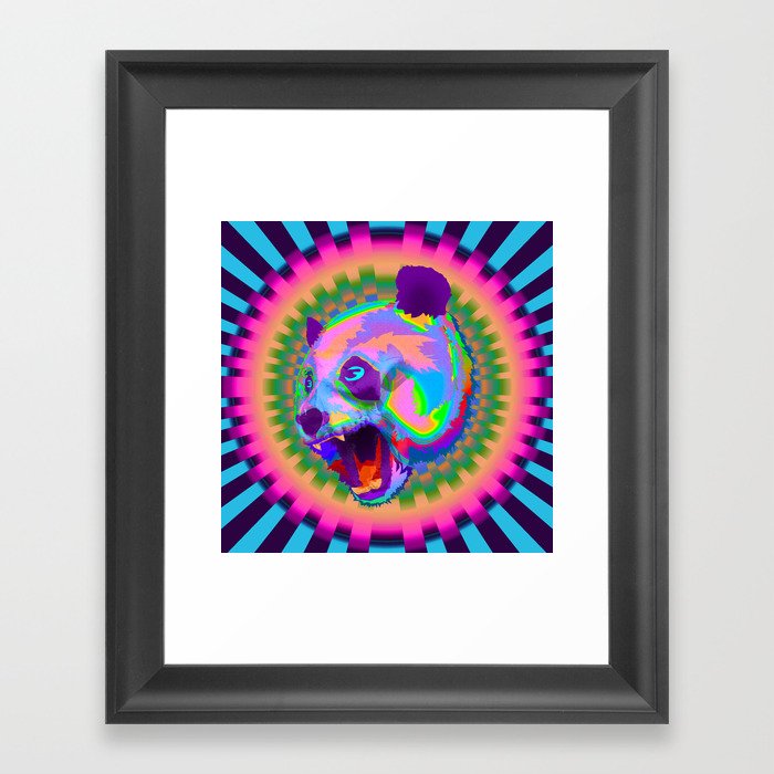 Prismatic Panda  Framed Art Print