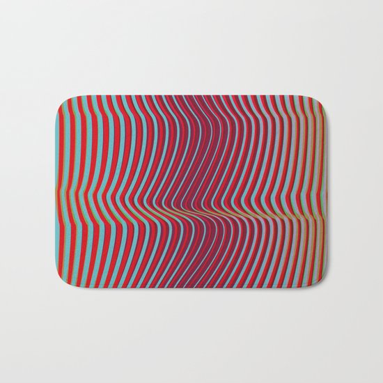 OpArt WaveLines 2 Bath Mat