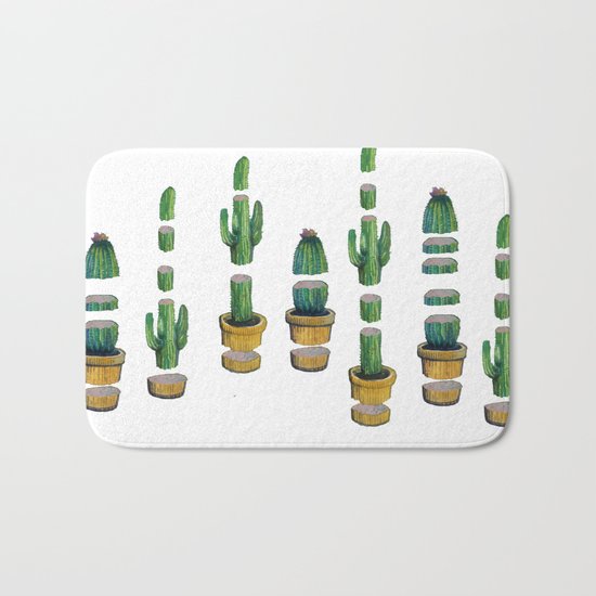cut cactus Bath Mat