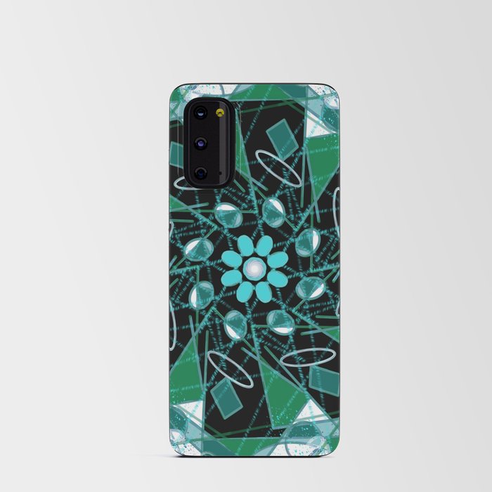 Kelly Green Spring Floral Android Card Case