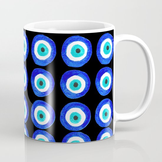 Evil Eye Talisman - on black Mug