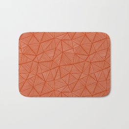 Rust Triangle Lines Bath Mat