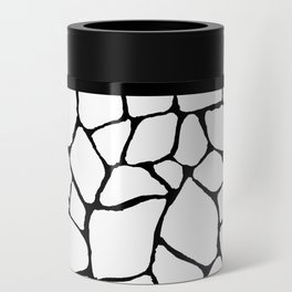 White & Black Stone Tiling Can Cooler