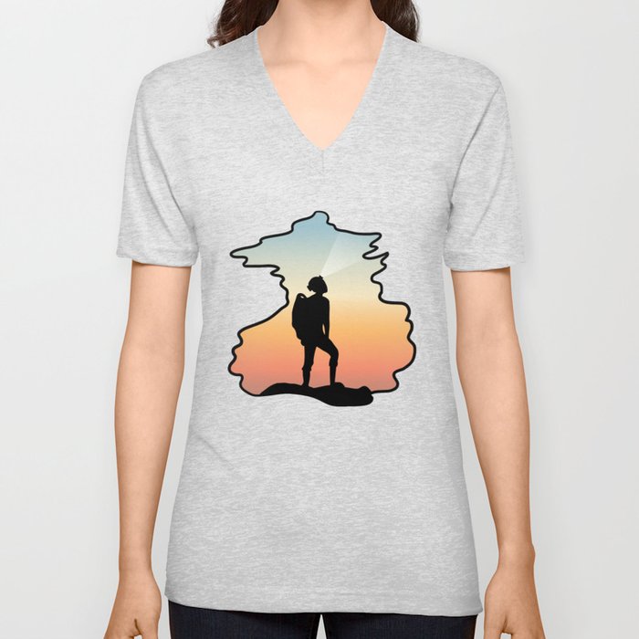 Caves Are My Happy Place - Funny Caving V Neck T Shirt