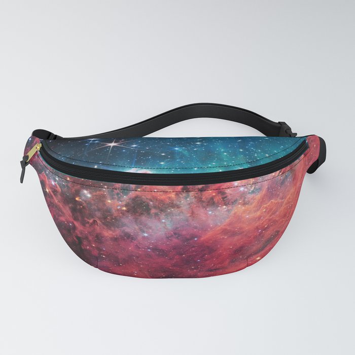 Cosmic Cliffs Carina Nebula Coral Pink Turquoise Fanny Pack