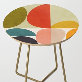 shapes of mid century geometry art Side Table