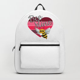 Bee Mine - Bee My Valentine Backpack | Beelover, Deezpixelstudio, Graphicdesign, Willyoubemine, Valentinesday, Romanticgift, Beemyvalentine, Romanticcouple, Bee, Heart 
