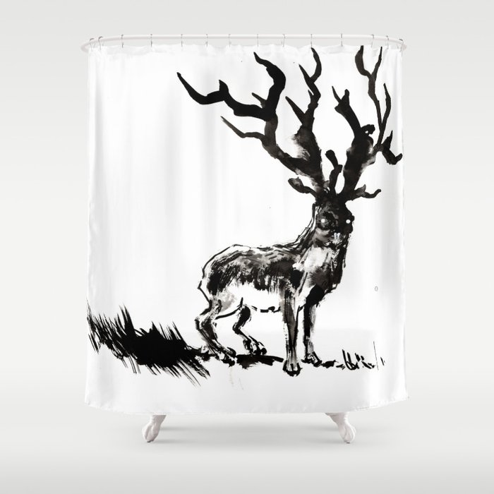 American Jackalope by Kim Holm Shower Curtain