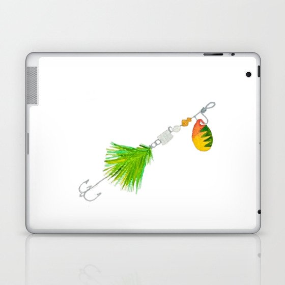 Watercolor Fishing Lure Laptop & iPad Skin