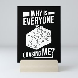 Cross Country Running Coach Training XC Run Race Mini Art Print