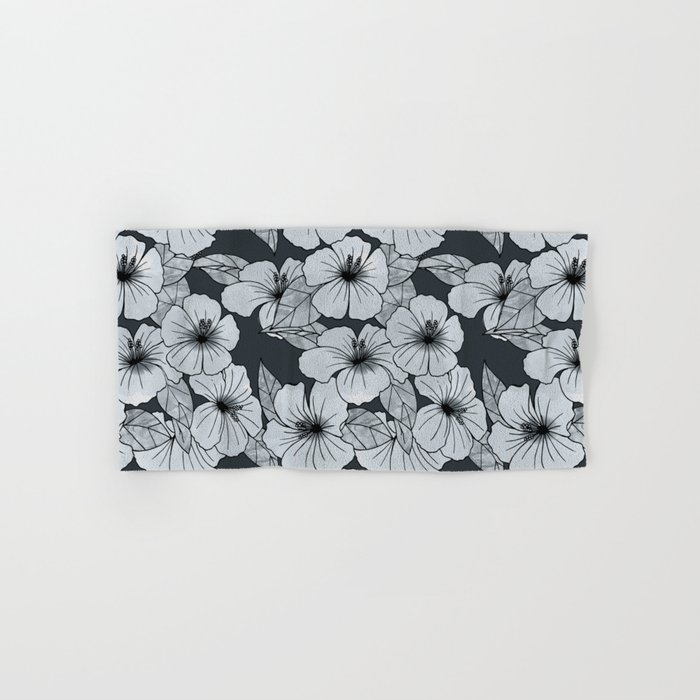 Black and sales white floral towels