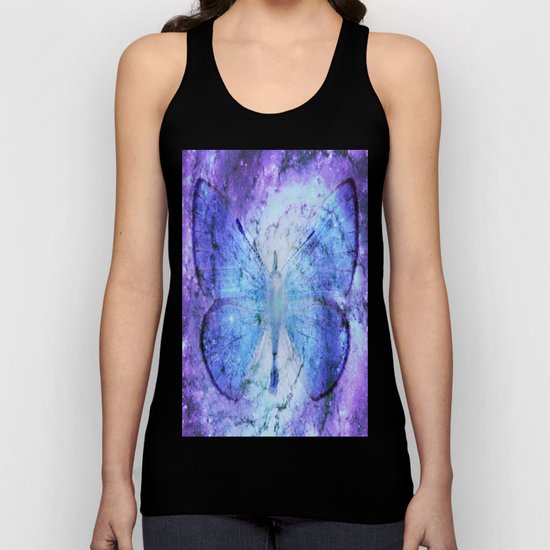 Celestial Butterfly Violet Blue Unisex Tank Top