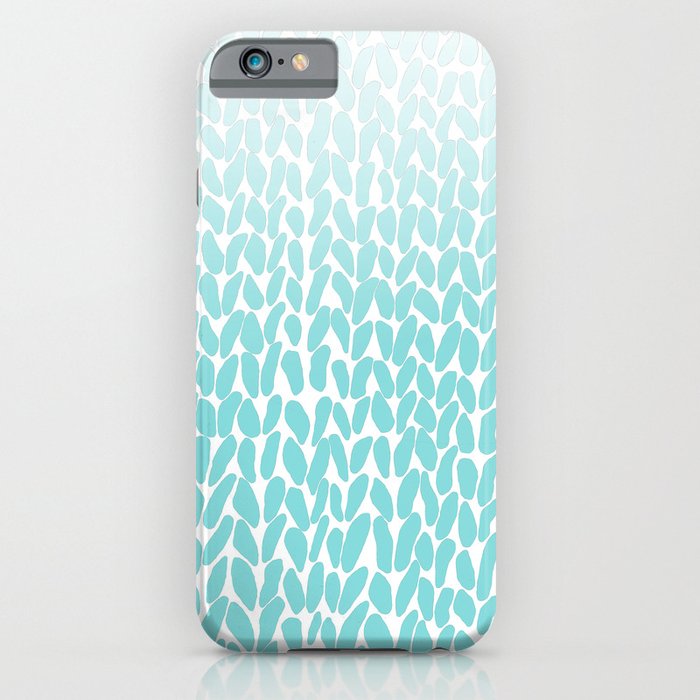 Hand Knitted Ombre Teal iPhone Case