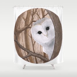 curious owl Shower Curtain
