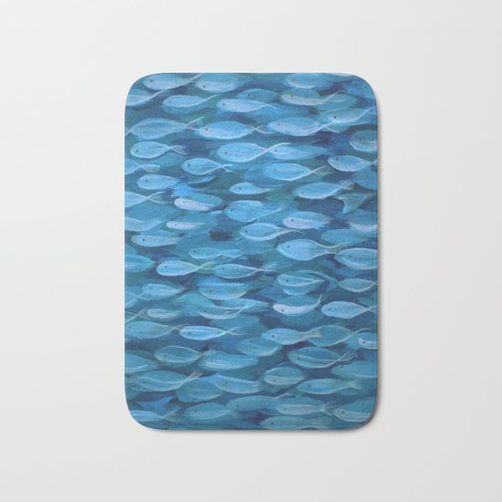 Shimmer Shoal in Blue Bath Mat