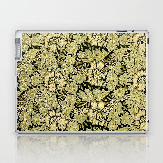 William Morris Anemone Green Leaves and Flowers Laptop & iPad Skin