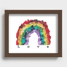 Rainbow Love collage Recessed Framed Print