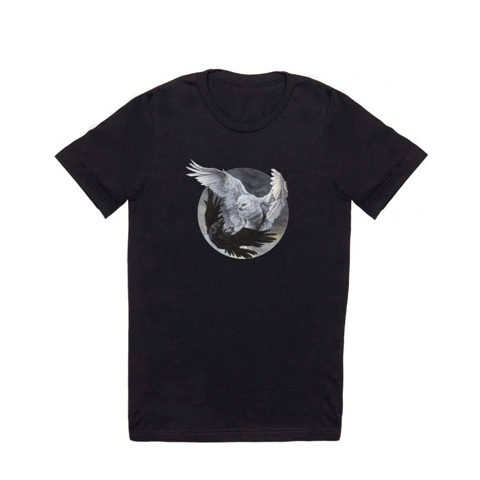 Yin Yang Owl and Raven T Shirt