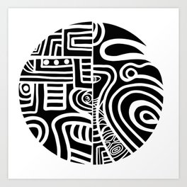 Talisman zèbre Labyrinthe  Art Print