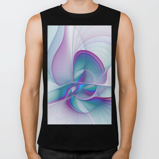 Colorful Beauty, Abstract Fractal Art Biker Tank
