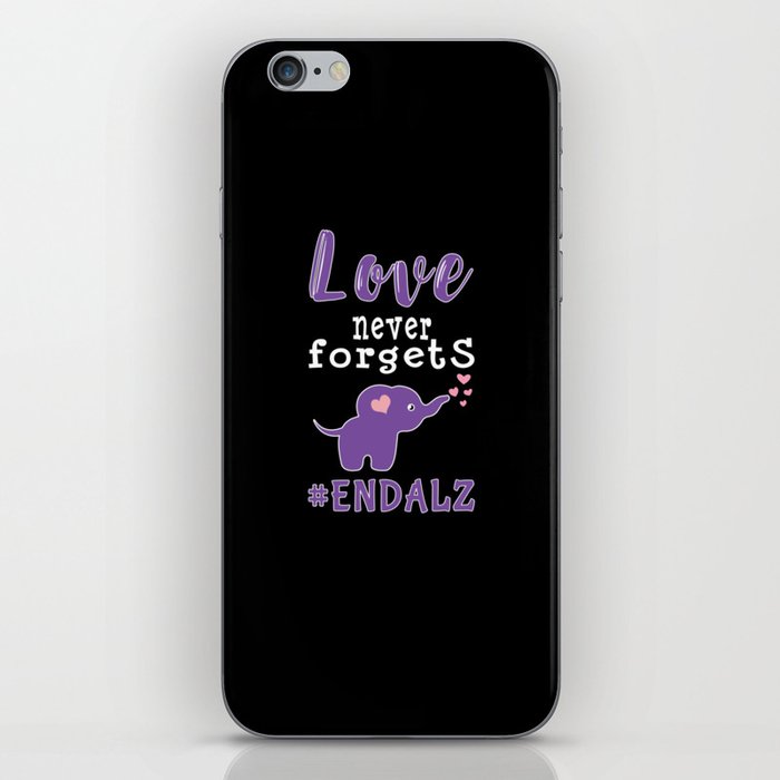 Love Elephant End Alzheimer Alzheimer's Awareness iPhone Skin