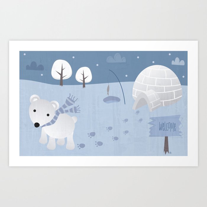 Ice Bear Art Print