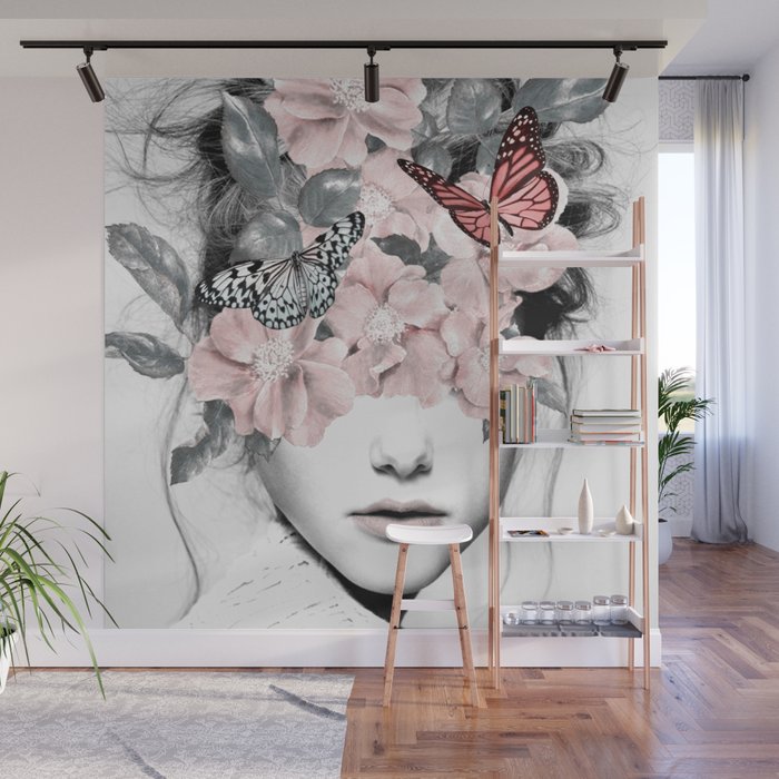 WOMAN WITH FLOWERS 10 Wall Mural