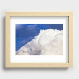 white cumulus clouds Recessed Framed Print