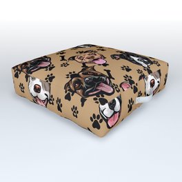 All over dog pattern 10 Outdoor Floor Cushion