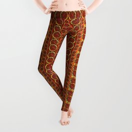 Pattern with Red Orange Slices Leggings