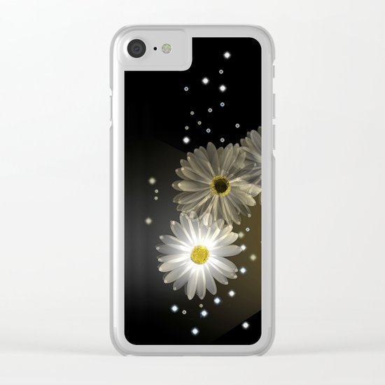 Sparkling modern daisies Clear iPhone Case