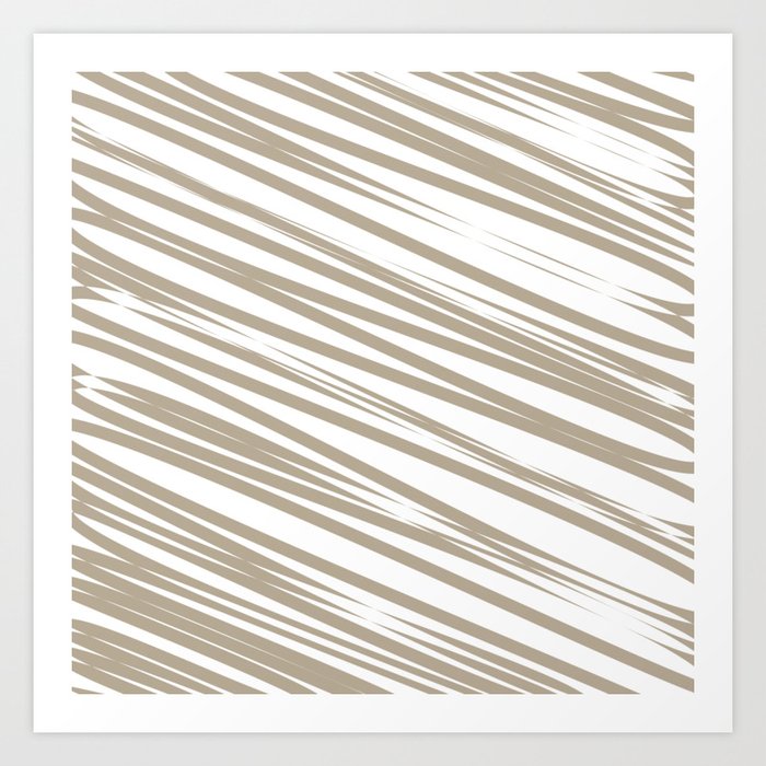 Beige stripes background Art Print