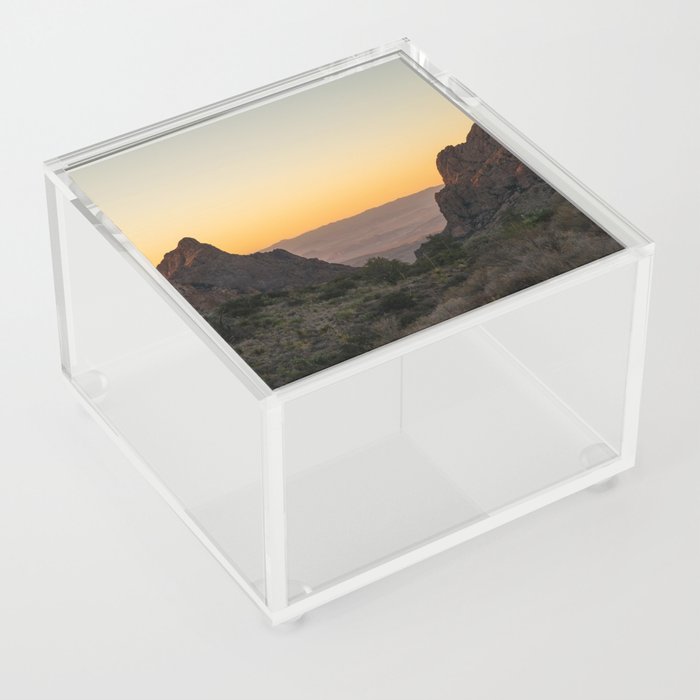 Through the Window - Chisos Mountains, Big Bend National Park, Texas, USA Acrylic Box