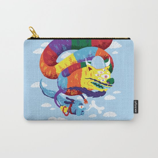 Stan, the Forgotten Luckdragon, and His Italian Skydog Skeletori Carry-All Pouch