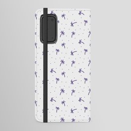 Purple Doodle Palm Tree Pattern Android Wallet Case