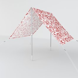 Red Eastern Floral Pattern Sun Shade