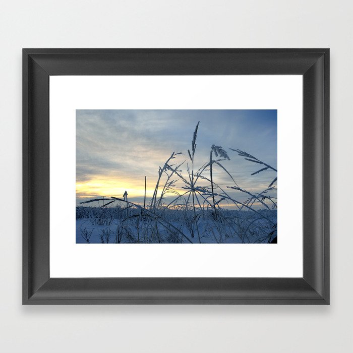 Prairie winter Framed Art Print