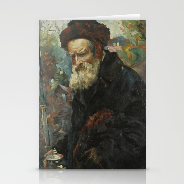Maurycy Trebacz 1861 1941 Rabbi With Lulav And Etrog Container