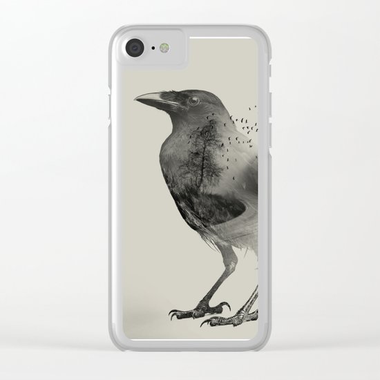 Raven Sky Clear iPhone Case
