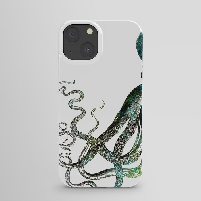 Octopus marine life watercolor art iPhone Case