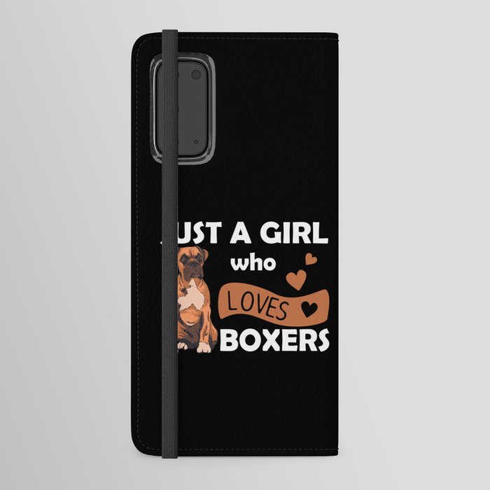 Only A Girl The Boxer Loves Dogs For Girls Android Wallet Case