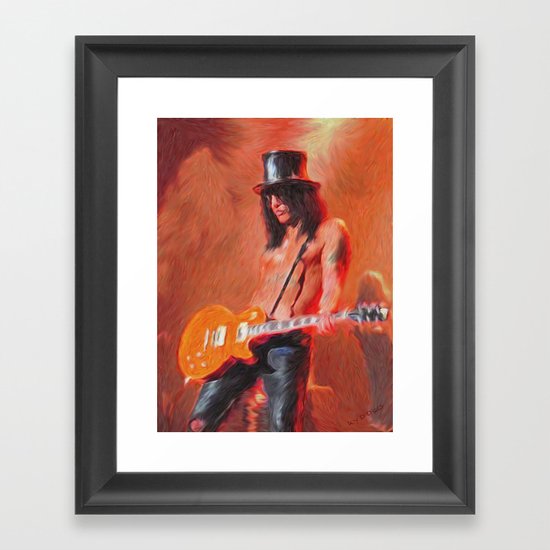 Guitar God - Framed Art Print