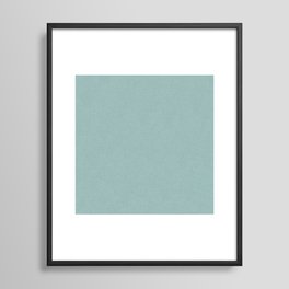 Duck Egg Blue Color Framed Art Print