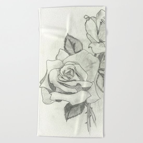 Two Roses Beach Towel