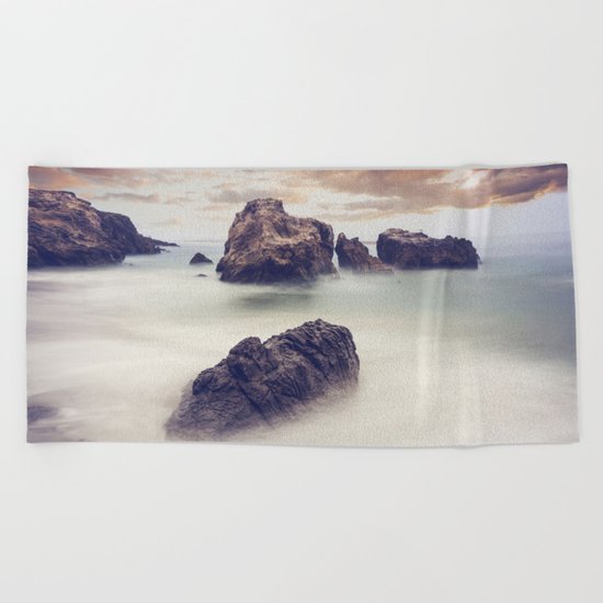 Rocks in the Ocean Beach Towel
