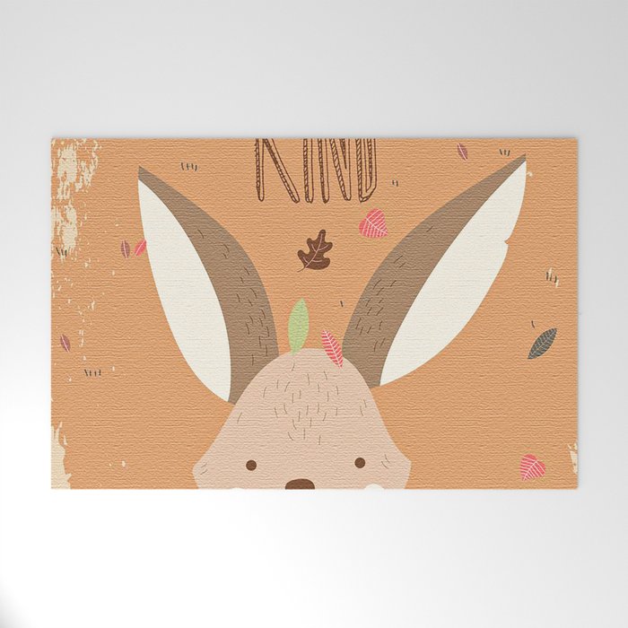 Be Kind  Bunnies Easter Day Welcome Mat
