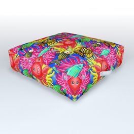 Fish Cute Colorful Doodles Outdoor Floor Cushion